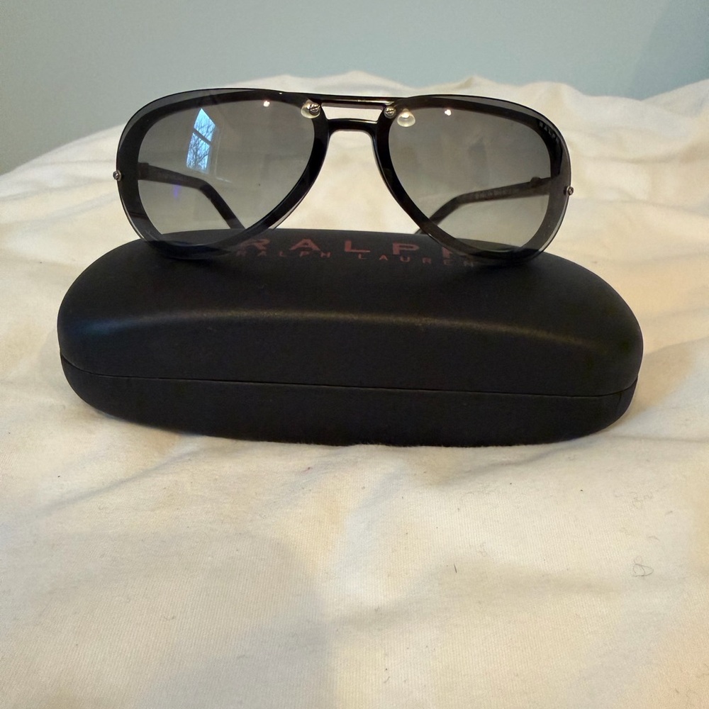RALPH Ralph Lauren black aviator style sunglasses